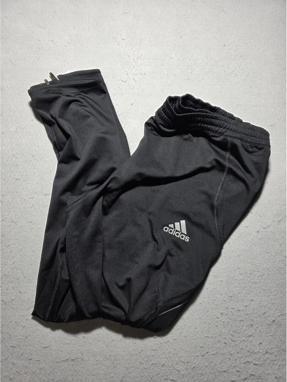 Adidas Climalite Mens Large Black Running Track Pants Zipper Ankle Style G80480